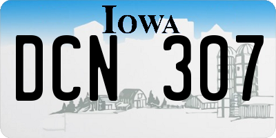 IA license plate DCN307
