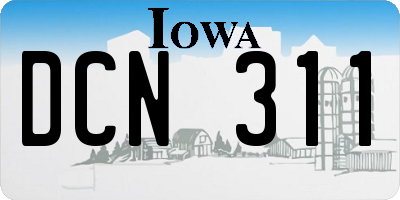 IA license plate DCN311