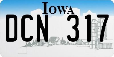 IA license plate DCN317