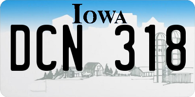 IA license plate DCN318