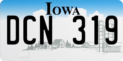 IA license plate DCN319