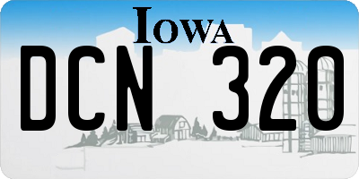 IA license plate DCN320