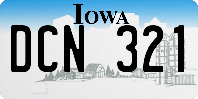 IA license plate DCN321