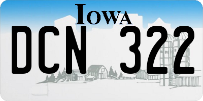 IA license plate DCN322
