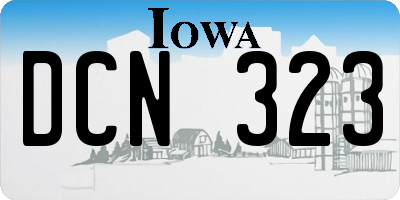 IA license plate DCN323