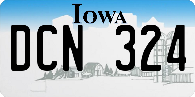 IA license plate DCN324