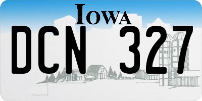 IA license plate DCN327