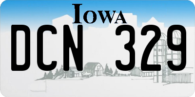 IA license plate DCN329