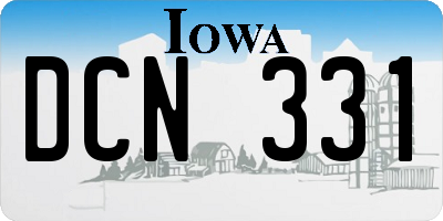 IA license plate DCN331