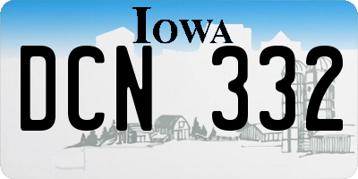 IA license plate DCN332