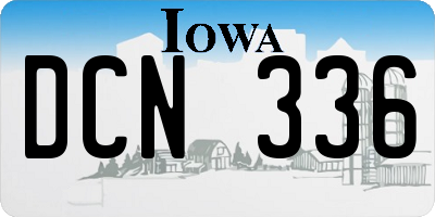 IA license plate DCN336