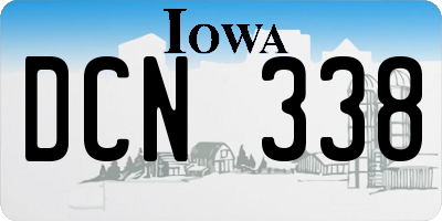 IA license plate DCN338