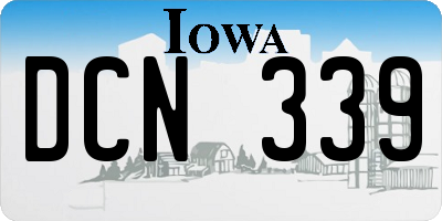 IA license plate DCN339