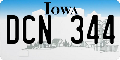IA license plate DCN344