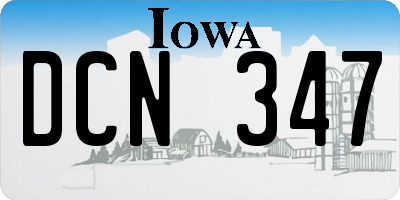 IA license plate DCN347