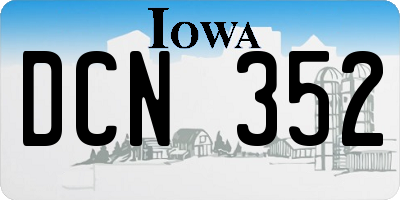 IA license plate DCN352