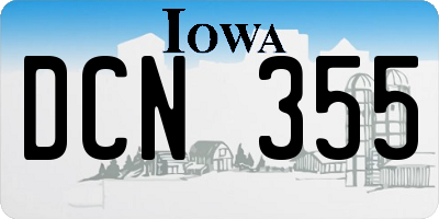 IA license plate DCN355