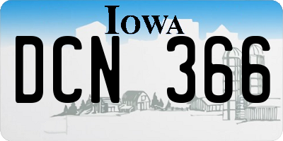 IA license plate DCN366