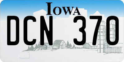 IA license plate DCN370