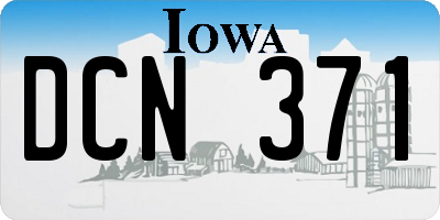 IA license plate DCN371