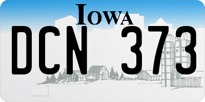 IA license plate DCN373