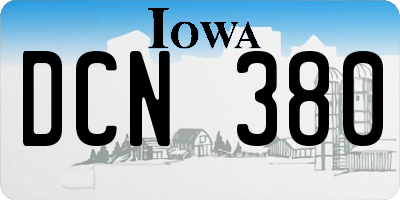 IA license plate DCN380