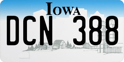 IA license plate DCN388