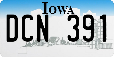 IA license plate DCN391