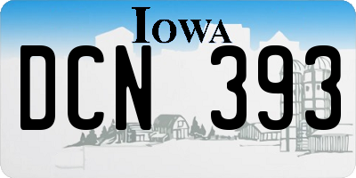 IA license plate DCN393