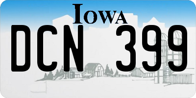 IA license plate DCN399