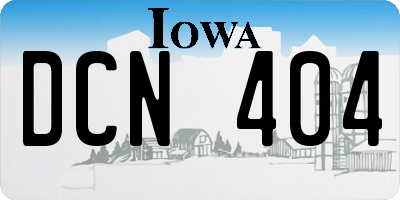 IA license plate DCN404