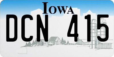 IA license plate DCN415