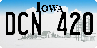 IA license plate DCN420