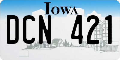 IA license plate DCN421