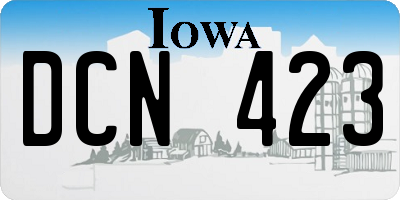 IA license plate DCN423