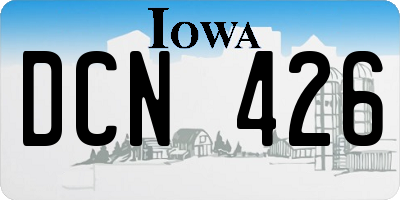IA license plate DCN426