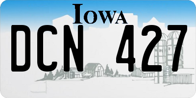 IA license plate DCN427