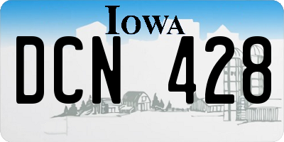 IA license plate DCN428
