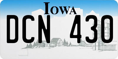 IA license plate DCN430