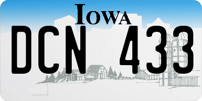 IA license plate DCN433