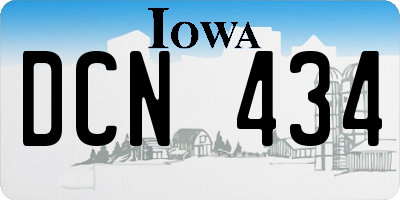 IA license plate DCN434