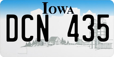 IA license plate DCN435
