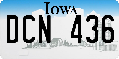 IA license plate DCN436