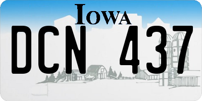 IA license plate DCN437