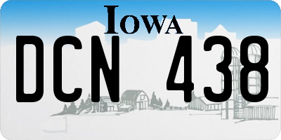 IA license plate DCN438