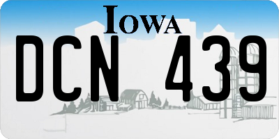 IA license plate DCN439