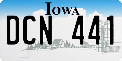 IA license plate DCN441
