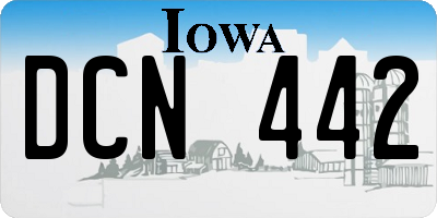 IA license plate DCN442
