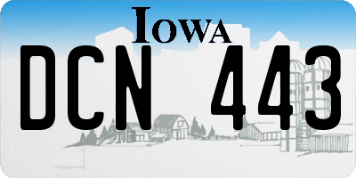 IA license plate DCN443