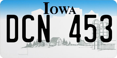 IA license plate DCN453